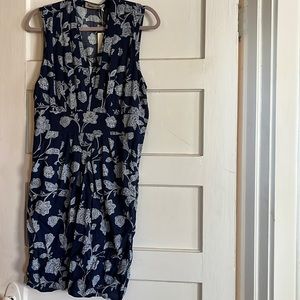 Sunny Girl sleeveless navy floral dress, size xl